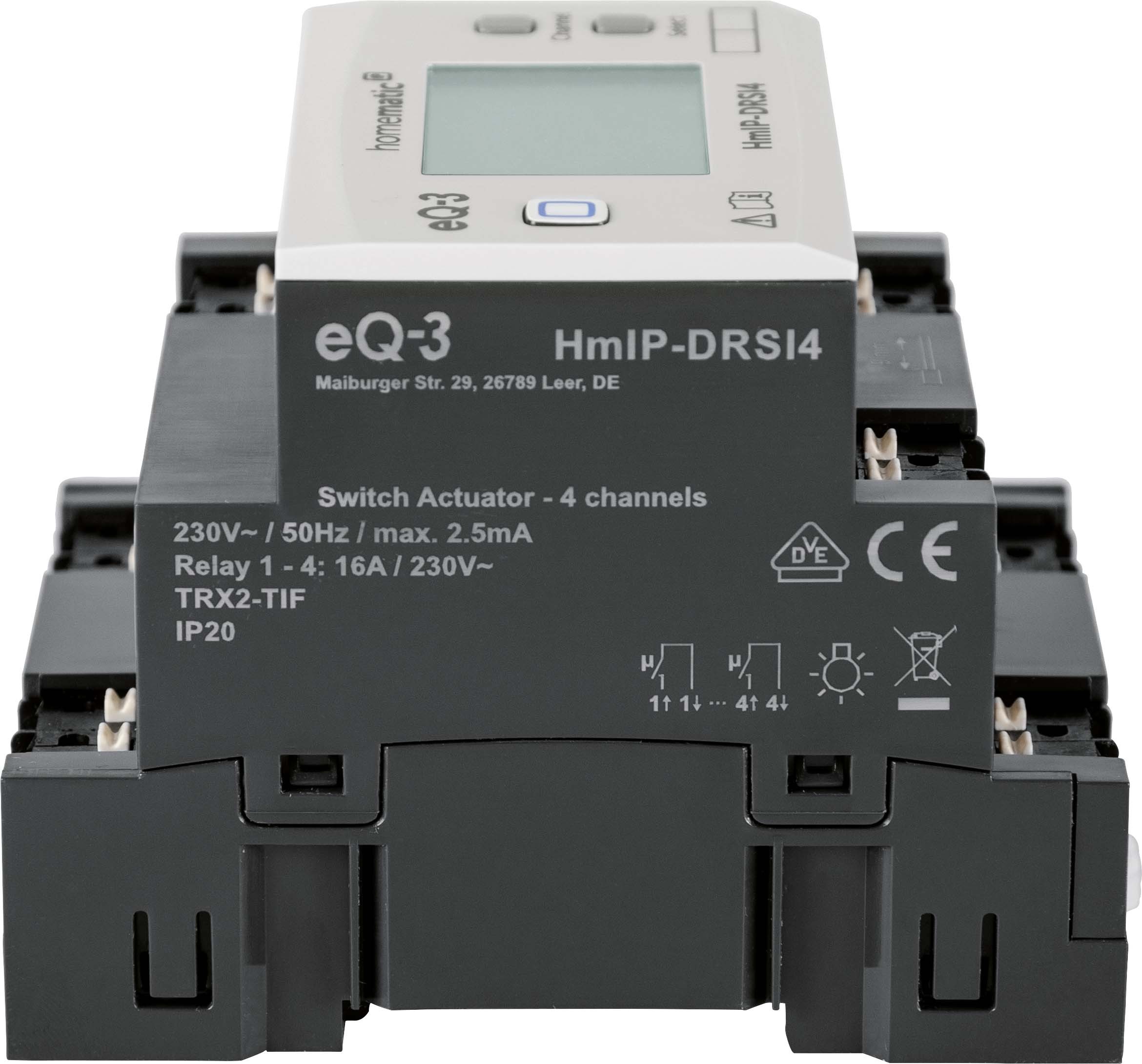 619543-7_HmIP-Schaltaktor-HS-4fach-S_154431A0 jpg - Produktbild Ansicht links 619543-7_HmIP-Schaltaktor-HS-4fach-S_154431A0 jpg - Produktbild Ansicht links